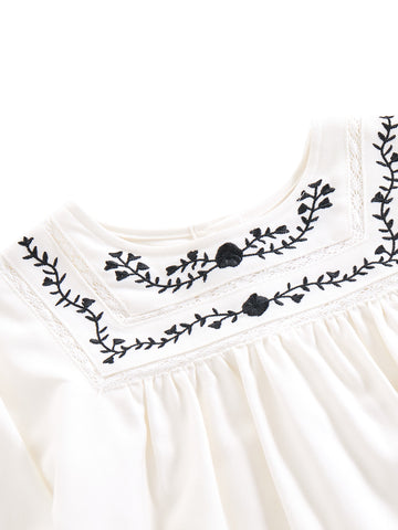 Embroidery Belt Dress