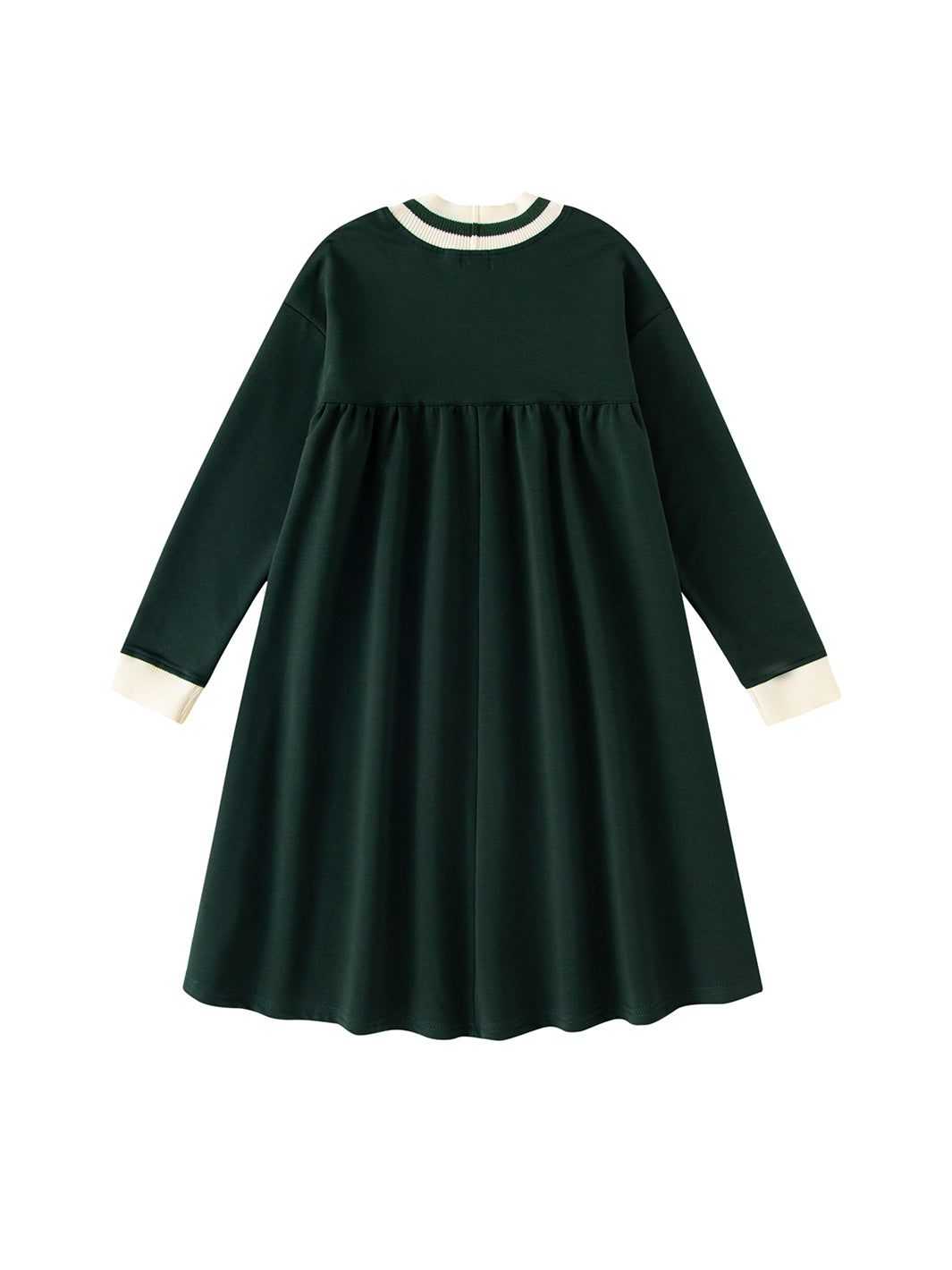 Mock Neck Emblem High Cut Dress