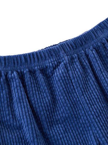 Corduroy Set - Navy Blue