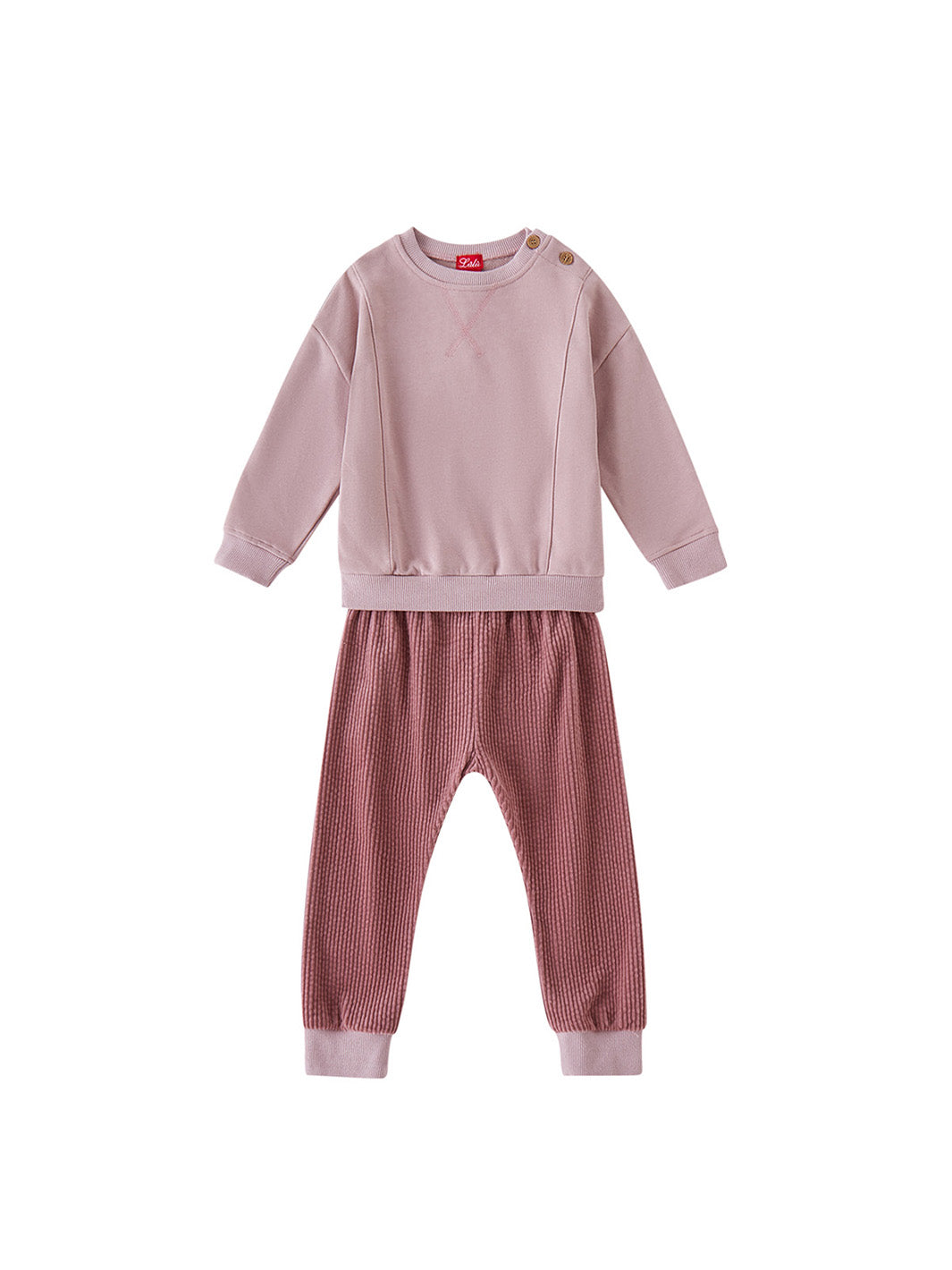 LiLi&LuLu　1216 Corduroy Set - Dusty Pink – Lulu Kids Clothing