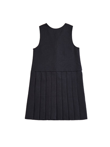 Basic Pleated Jumper - Charcoal