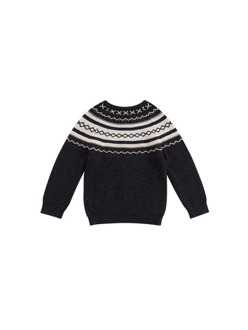 Chunky Knit Sweater - Charcoal Mélange