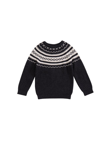 Chunky Knit Sweater - Charcoal Mélange