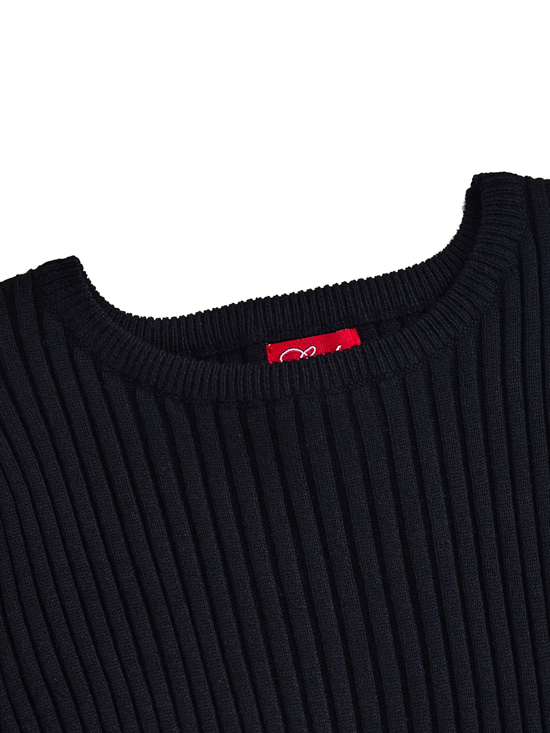 Basic Round Neck Sweater - Black