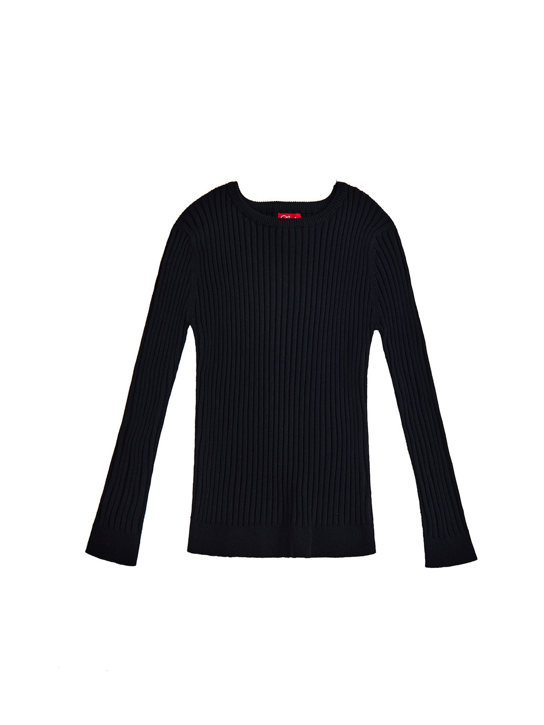 Basic Round Neck Sweater - Black