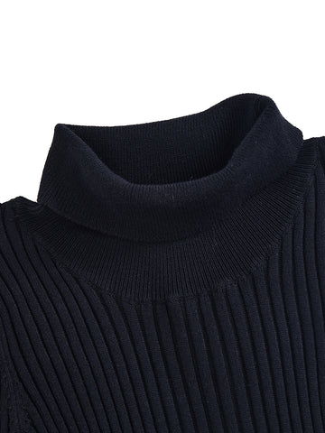 Basic Turtleneck Sweater - Black