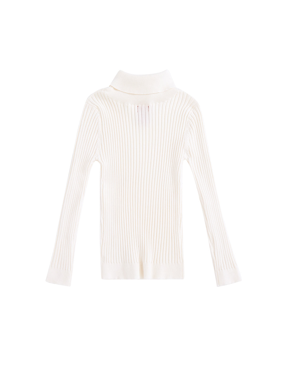 Basic Turtleneck Sweater - Cream White