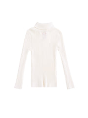 Basic Turtleneck Sweater - Cream White