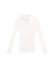 Basic Turtleneck Sweater - Cream White