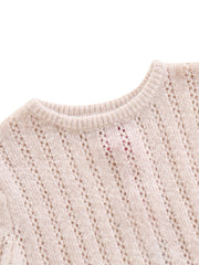 Striped Eyelet Sweater