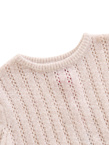 Striped Eyelet Sweater