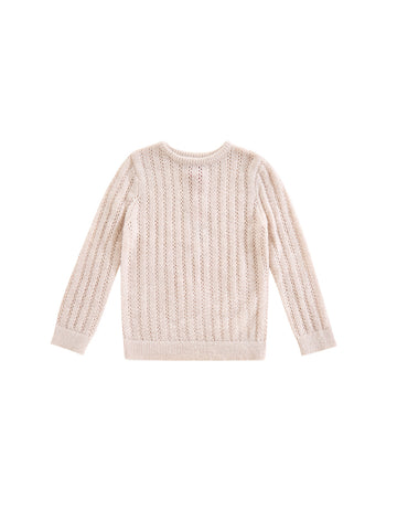 Striped Eyelet Sweater