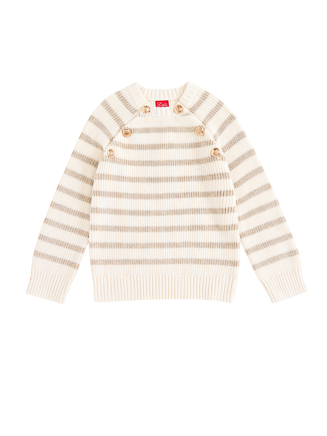 Stripe Buttons Sweater