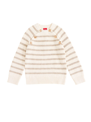 Stripe Buttons Sweater