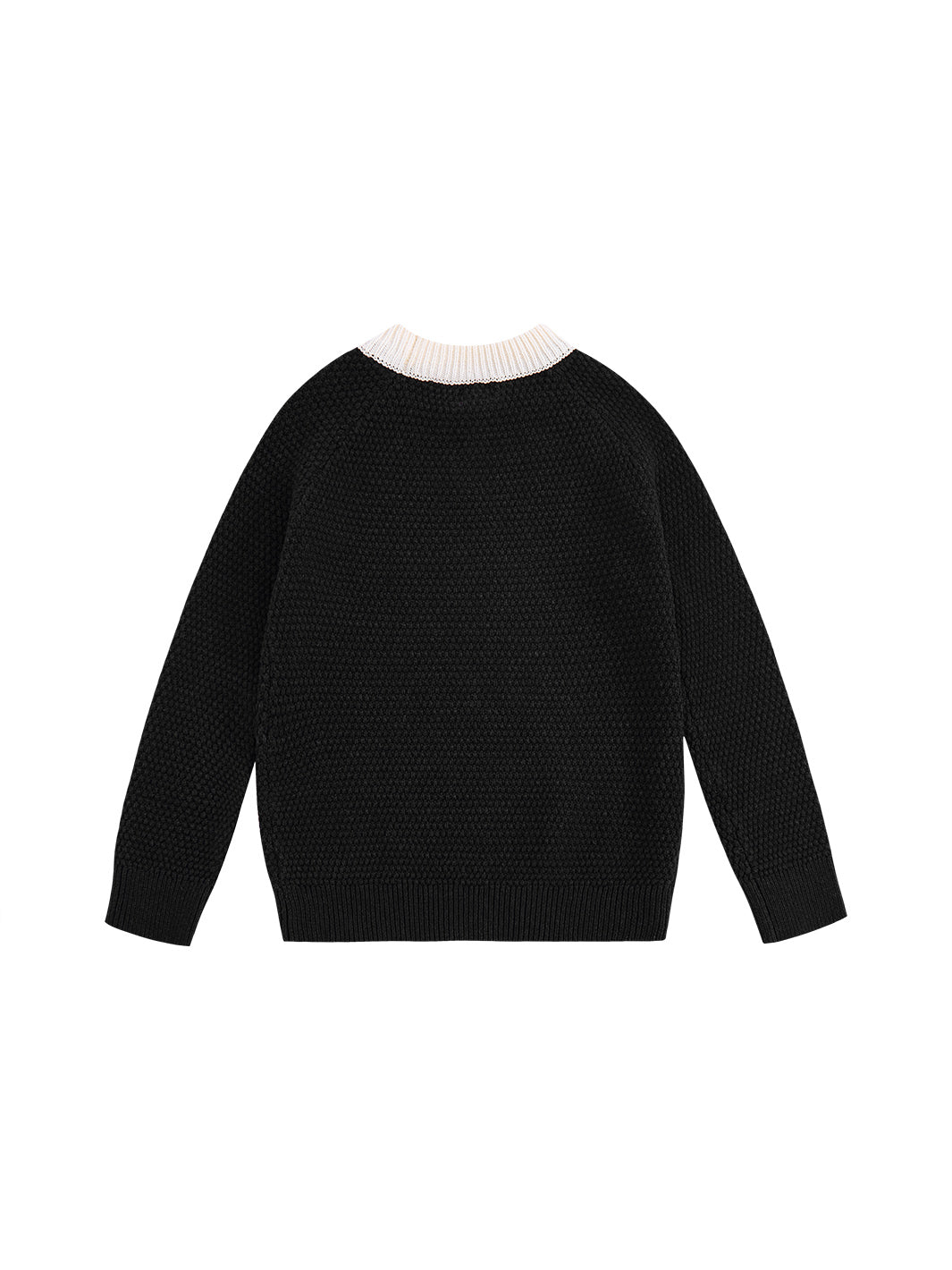 Raised Bubble Knit Sweater - Charcoal Mélange