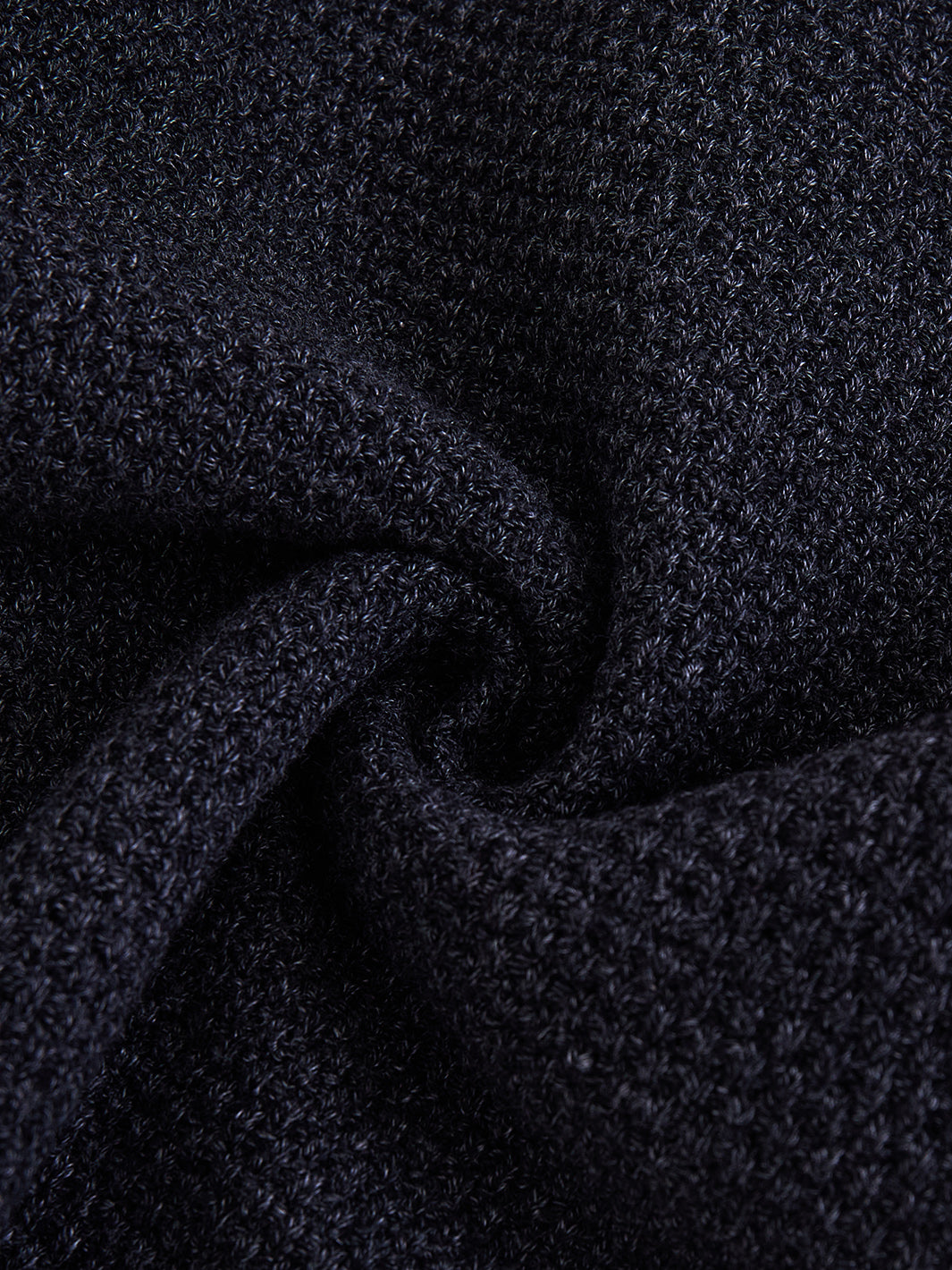 Raised Bubble Knit Sweater - Charcoal Mélange