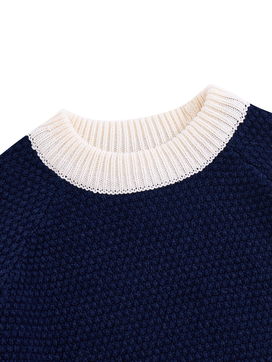 Raised Bubble Knit Sweater - Navy Mix