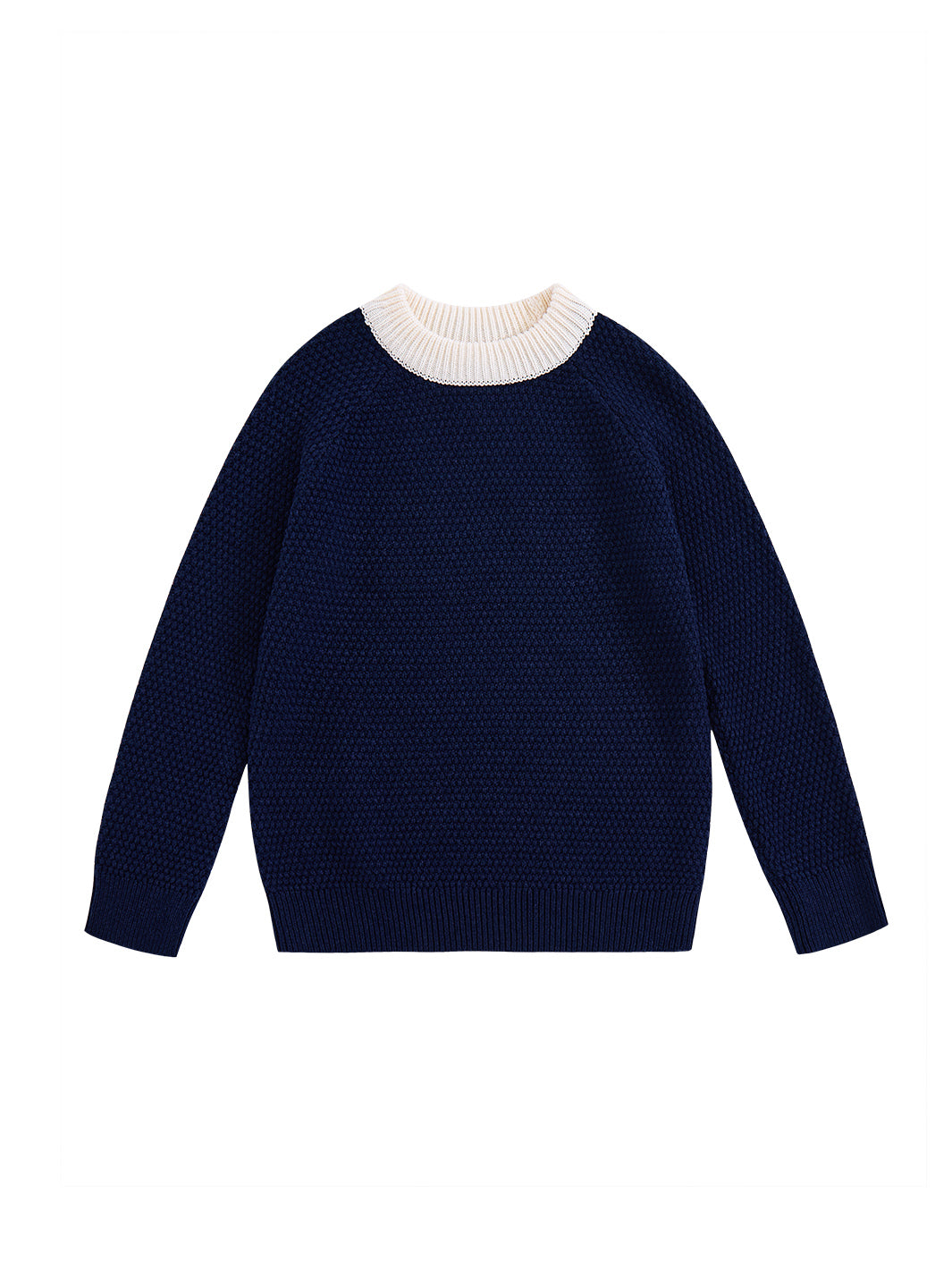 Raised Bubble Knit Sweater - Navy Mix