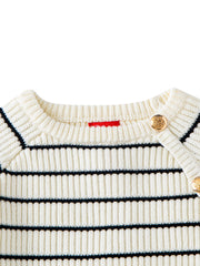 Raised Knit Striped Sweater