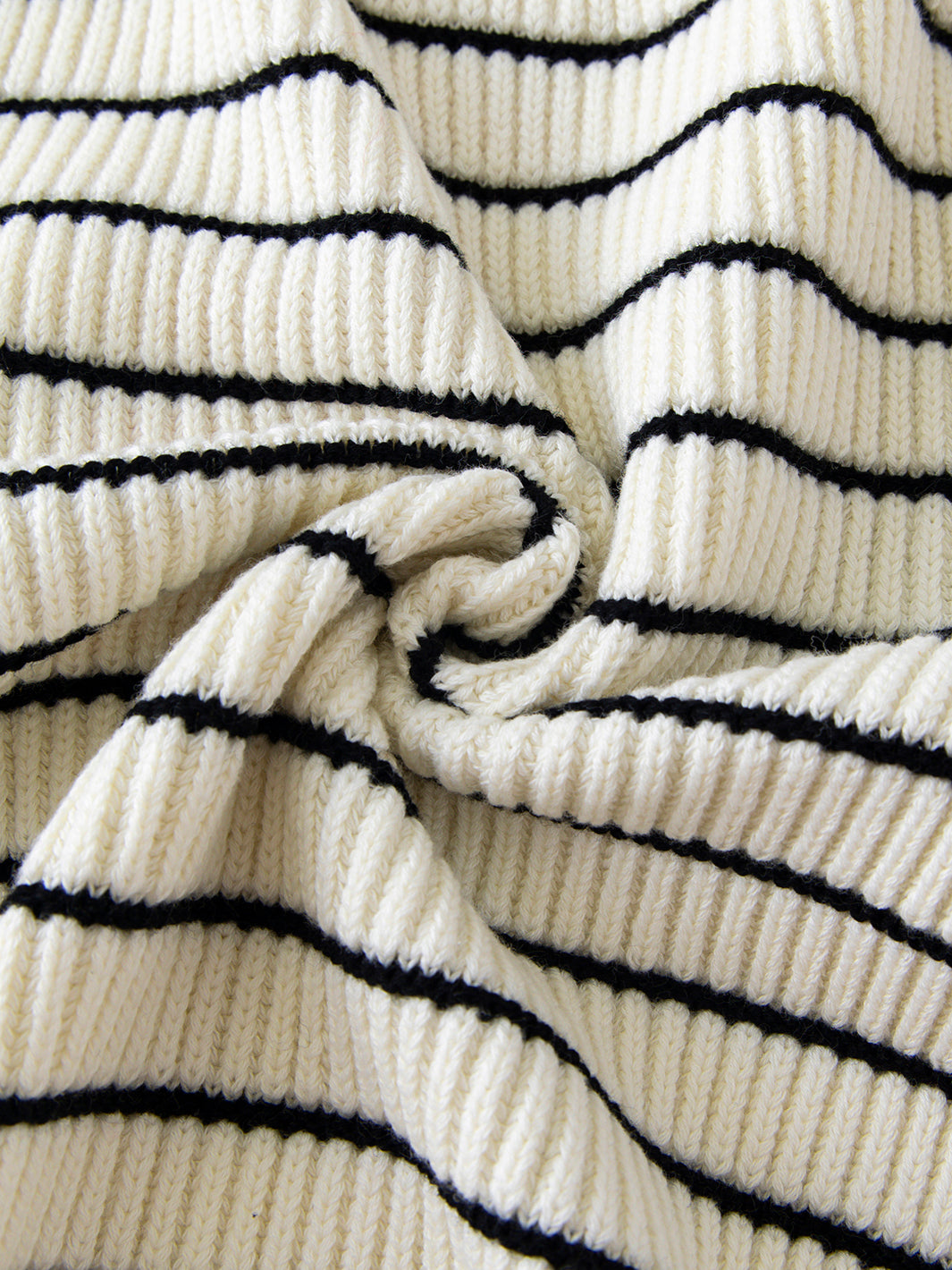 Raised Knit Striped Sweater