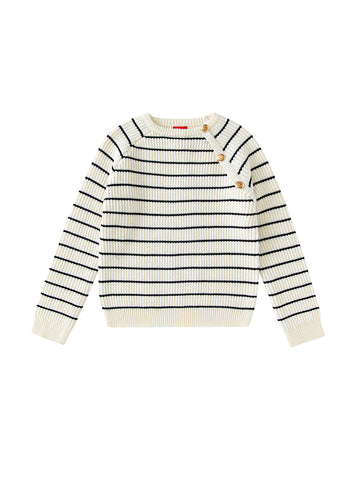 Raised Knit Striped Sweater