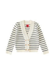 Raised Knit Striped Cardigan