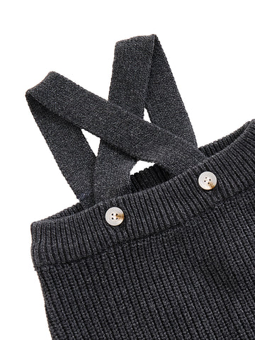 Baby Straps Overall - Charcoal Mélange