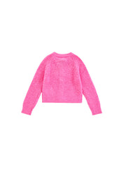 Classic Cardigan Sweater - Fuchsia