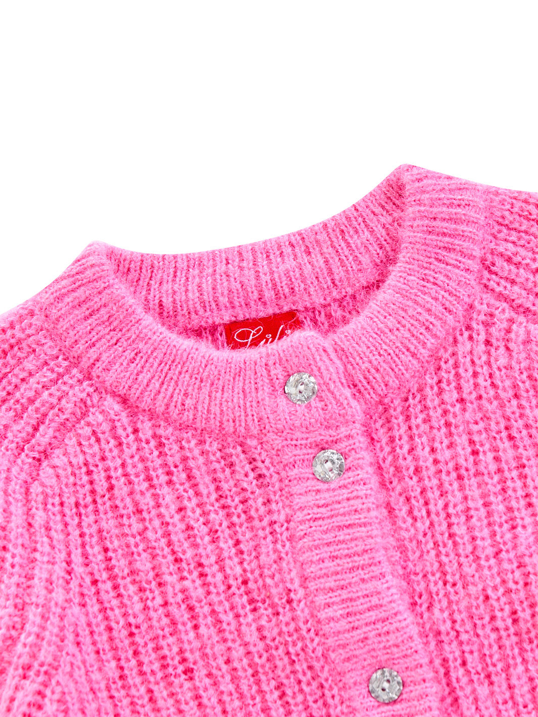 Classic Cardigan Sweater - Fuchsia