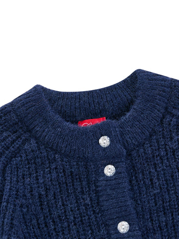 Classic Cardigan Sweater - Navy