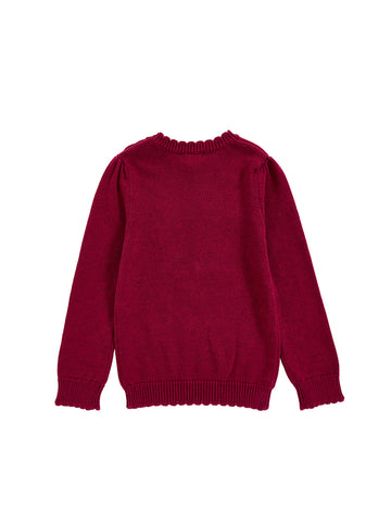 Bear Sweater - Burgundy