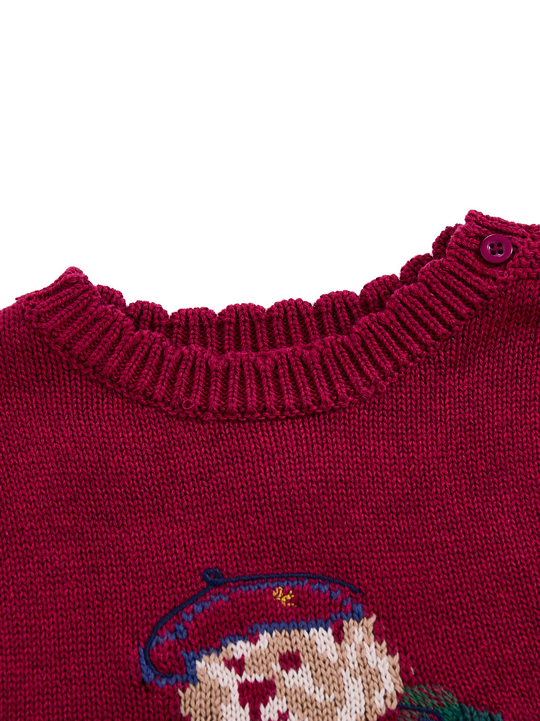 Bear Sweater - Burgundy