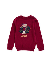 Bear Sweater - Burgundy