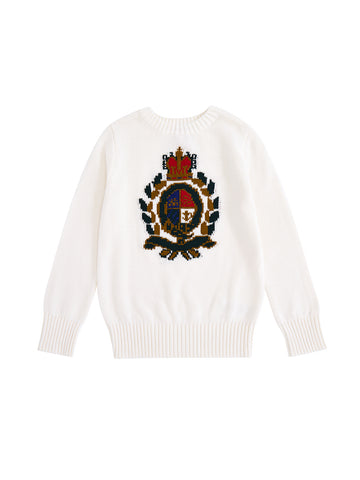 Emblem Sweater - Cream White