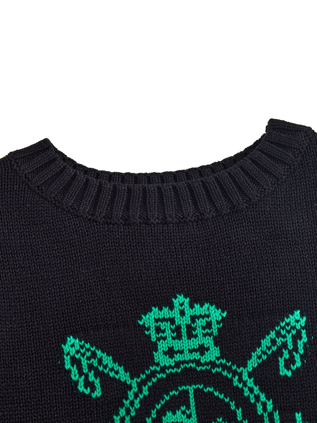 Emblem Sweater - Black/Basil