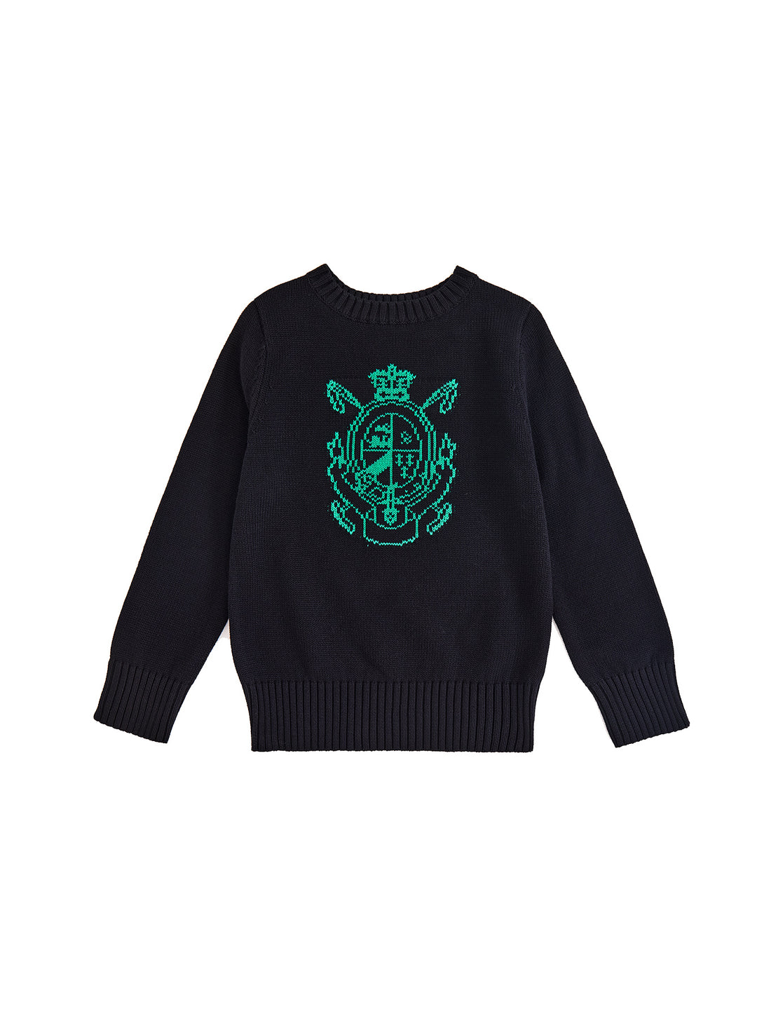 Emblem Sweater - Black/Basil