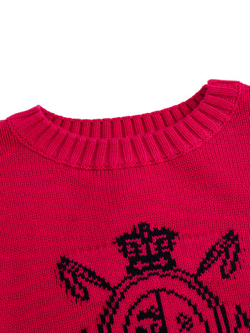 Emblem Sweater - Rose Pink/Black