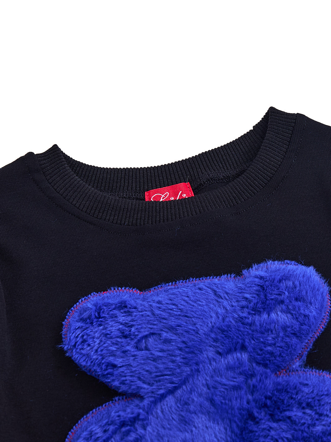 Fur Bear Pajamas - Black/Royal Blue