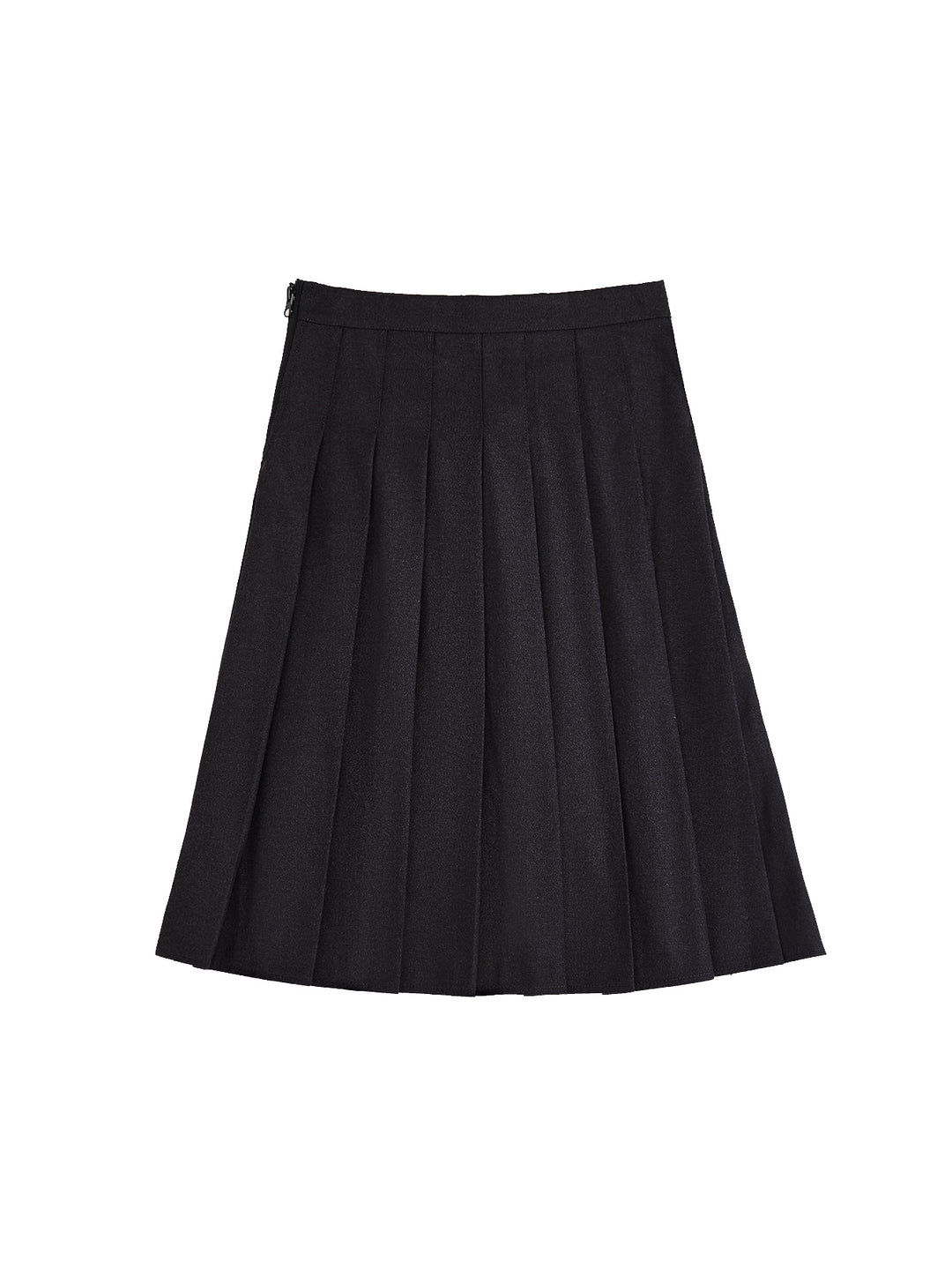 Brushed Pleated Skirt - Charcoal