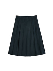 Brushed Pleated Skirt - Green