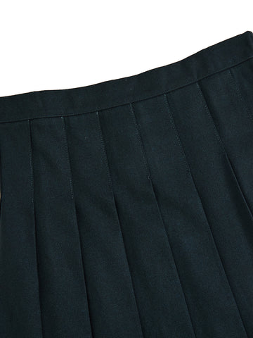 Brushed Pleated Skirt - Green