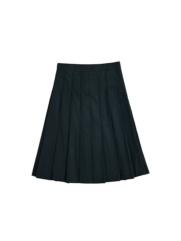 Brushed Pleated Skirt - Green