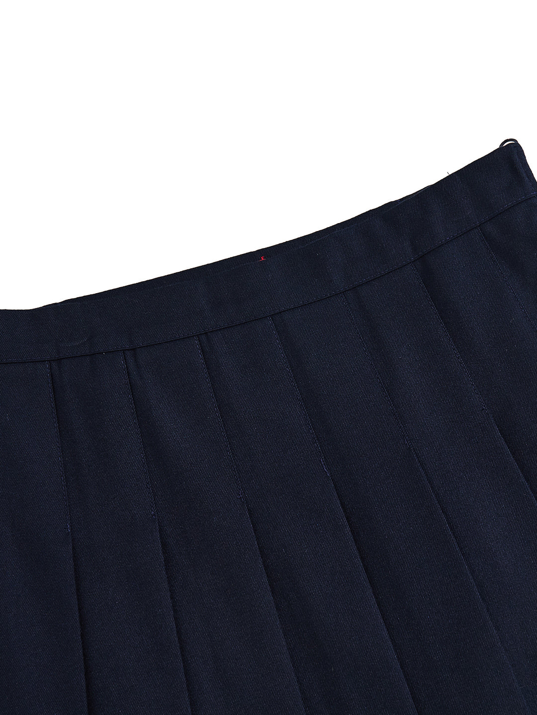 Brushed Pleated Skirt - Navy