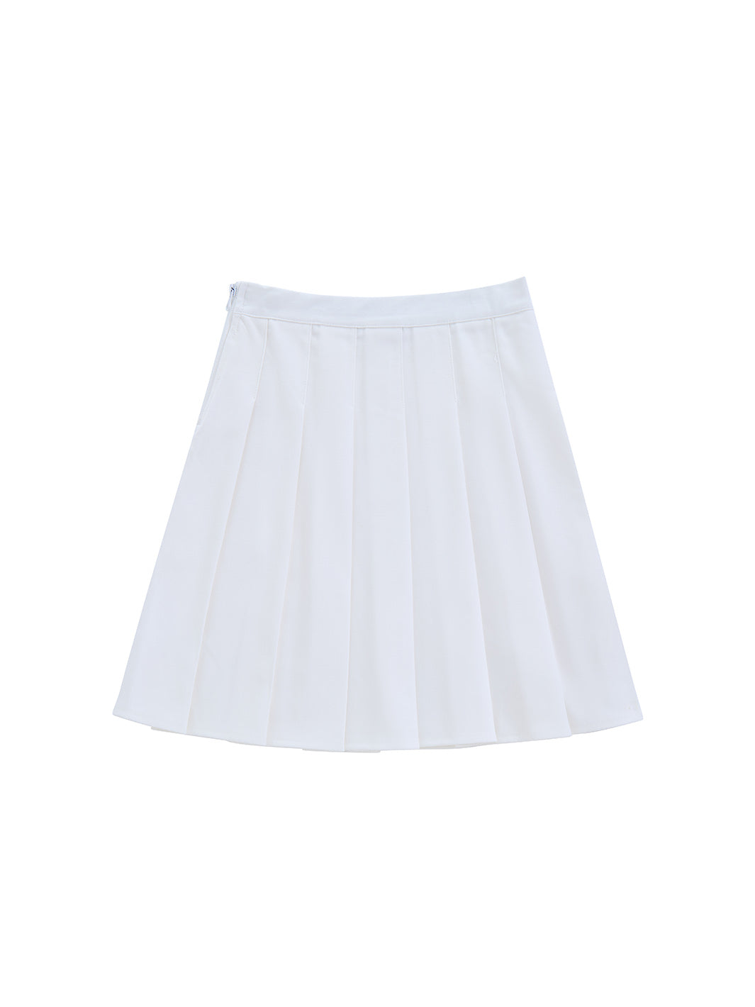 Brushed Pleated Skirt - Off White