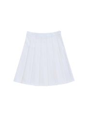 Brushed Pleated Skirt - Off White