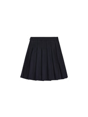 Denim Pleated Skirt