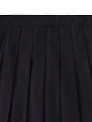 Denim Pleated Skirt