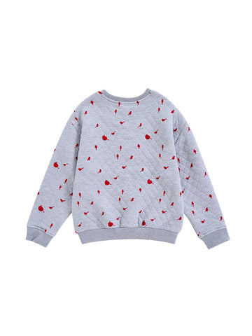 All Over Bird Printed Sweat Top