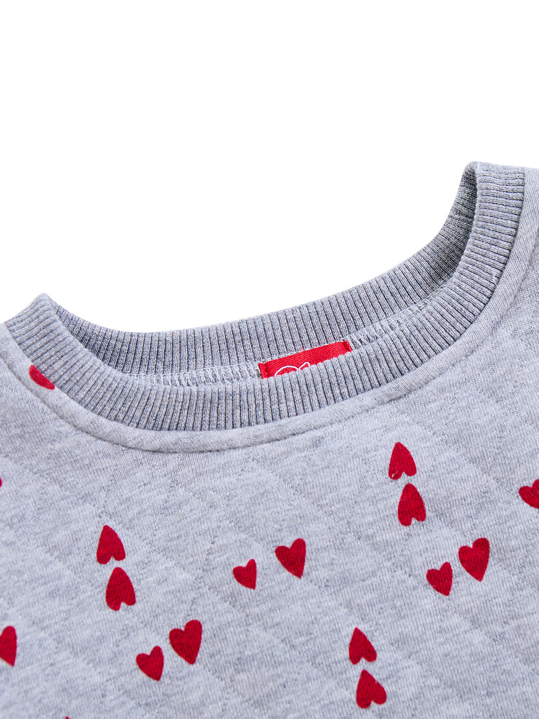 All Over Heart Printed Sweat Top