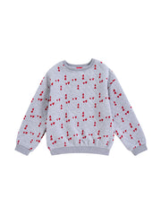 All Over Heart Printed Sweat Top